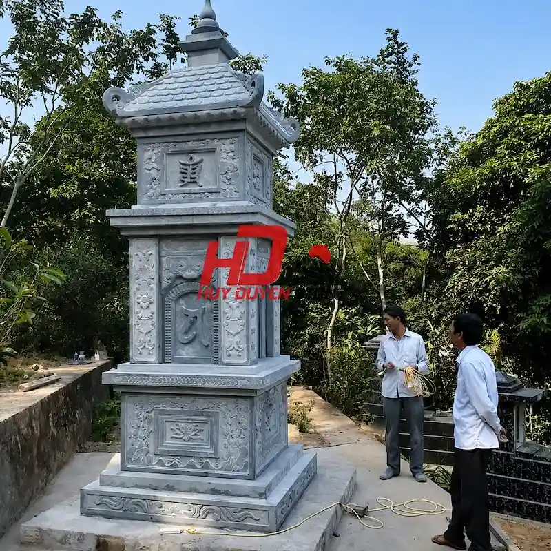 đơn vị thi công mộ tháp đá uy tín