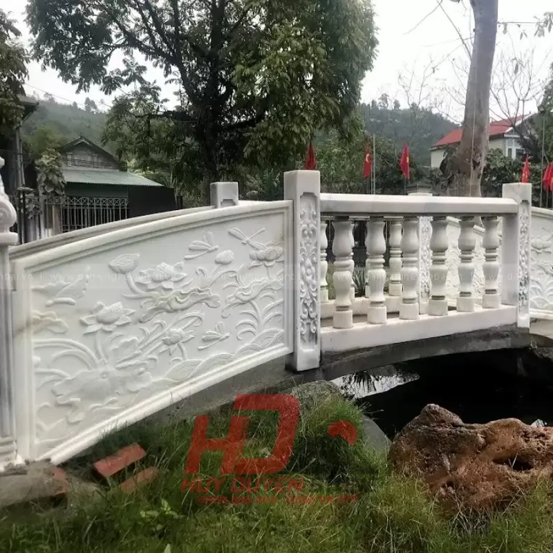 Lan can đá hoa sen Lan can đá hoa sen