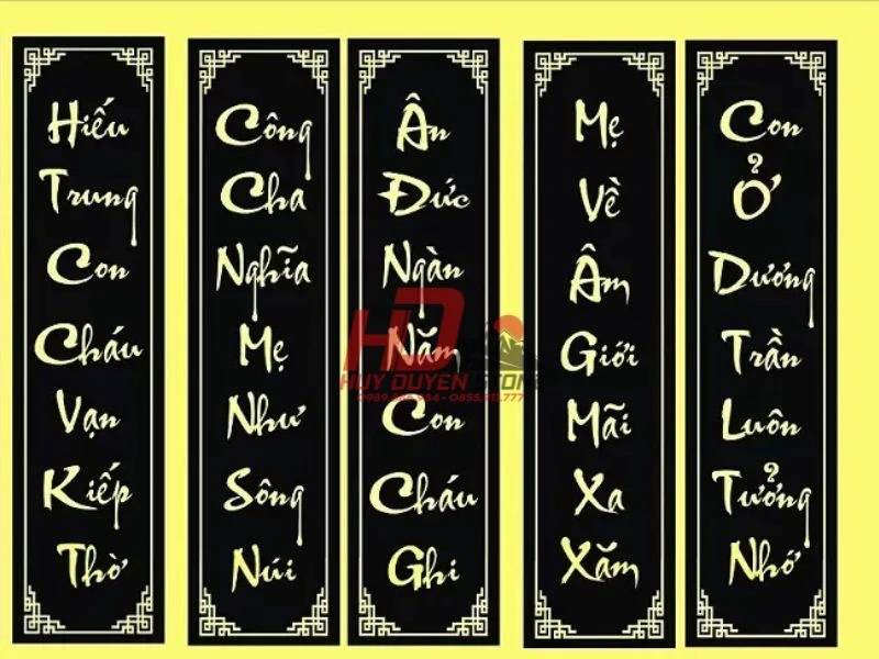 câu đối trên bia mộ vợ chồng