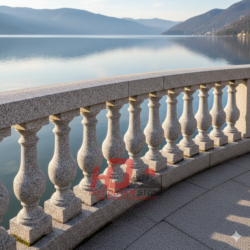 lan can đá hoa cương