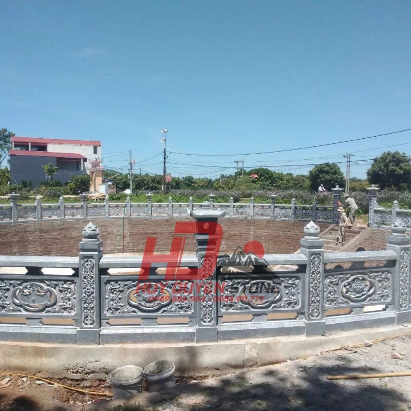 mẫu Lan can đá con tiện