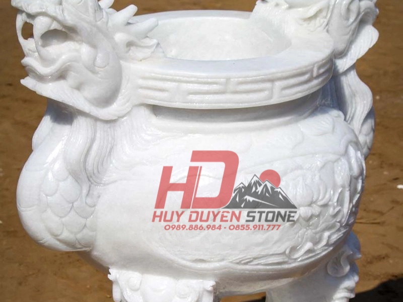 Lư hương đá hoa sen