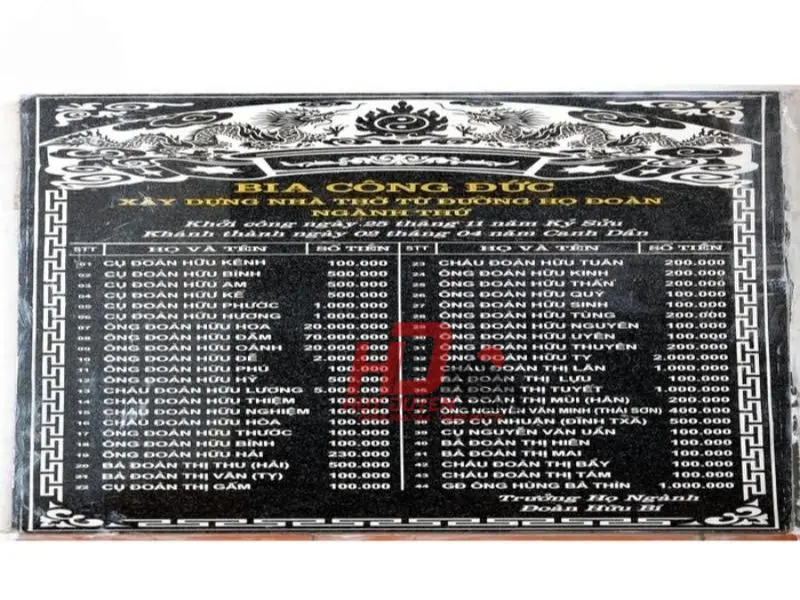 cách ghi bia mộ dòng họ