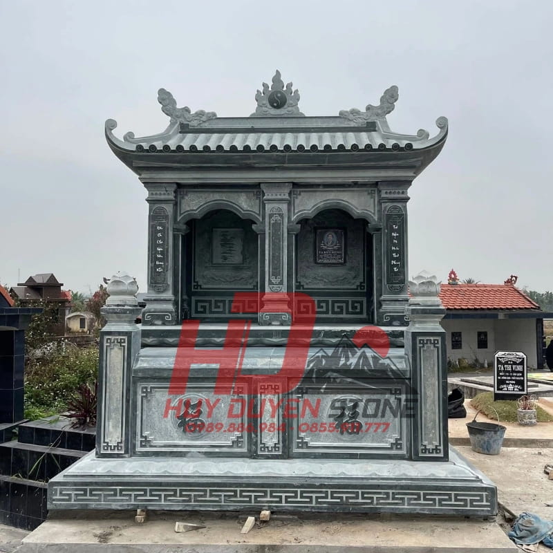 Mộ Đá Đôi Xanh Rêu MĐ003