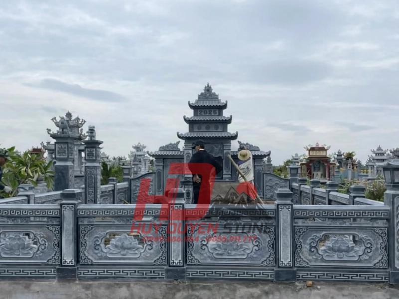 Thi Công Lan Can Đá Chạm Khắc Tự Nhiên Nguyên Khối